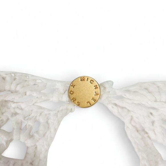 NWOT Michael Kors Crocheted White Bodycon Dress XS Cottagecore Old Money Boho - Picture 3 of 11